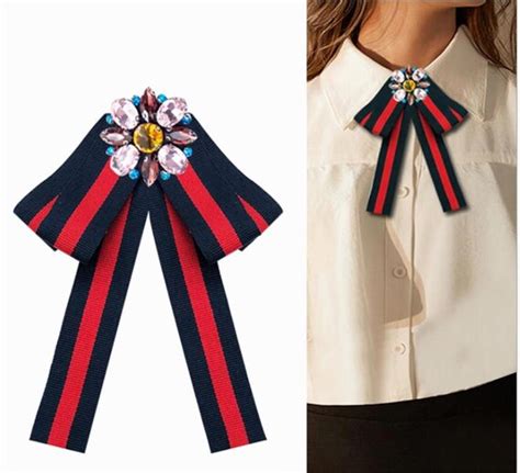 gucci flower pin|gucci bow tie brooch.